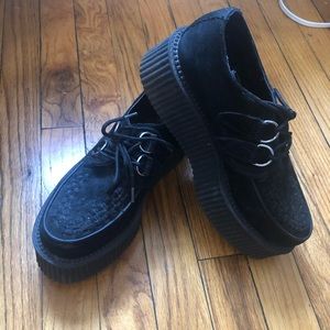 Black Suede Viva Mondo Creepers by TUK